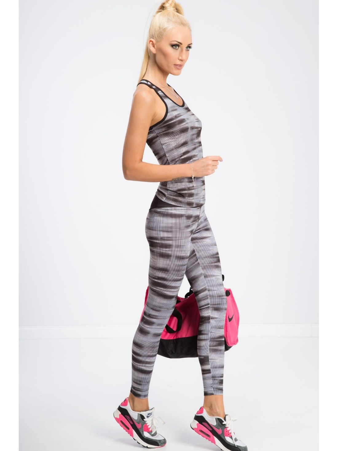 Black patterned leggings H001 - Online store - Boutique